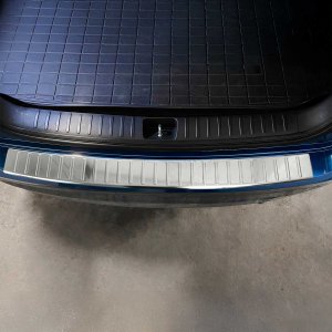 Hyundai Tucson Bumper Sill Cover - Rear - Omac - S.Steel - Gloss Silver - '19-'21